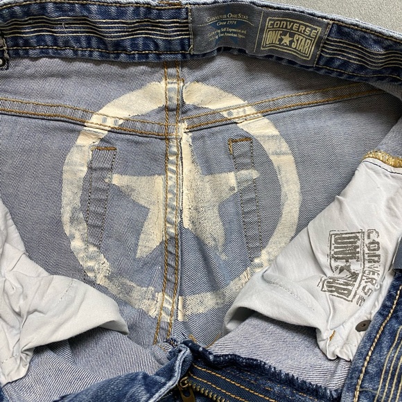 Converse One Star Jeans Womens Size 8 Blue Low Rise Straight Leg Stretch 30x31.5 - Picture 3 of 16